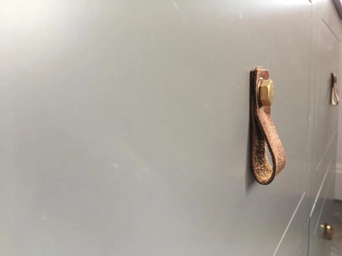 Distinctive door handle detail inside Hotel Indigo Cardiff